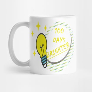 100 Days brighter shirt  , School shirt, Boy or Girl 100th day of school shirt Mug